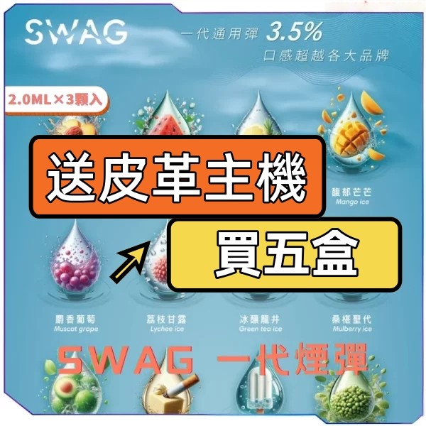 [D倉-買五送皮革主機] SWAG一代煙彈